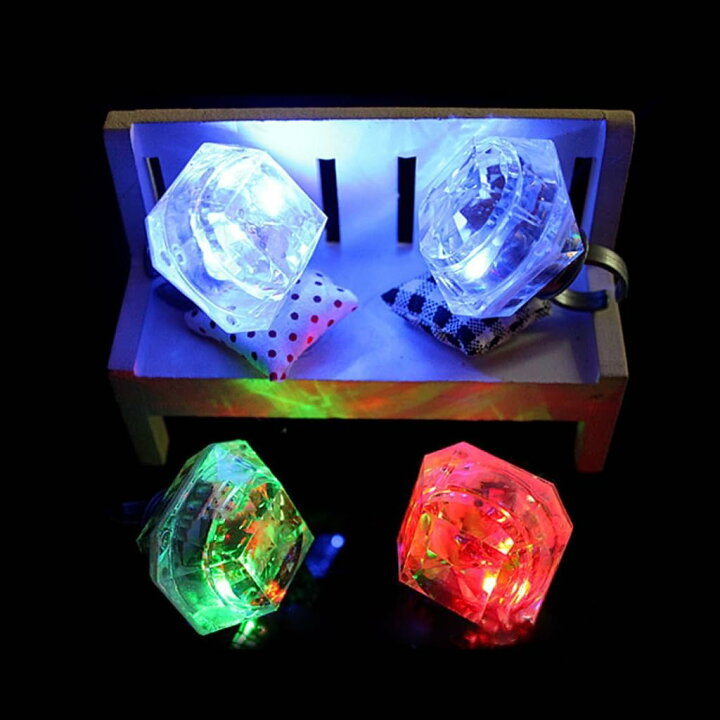 楽天市場】24個セット 光る指輪 LEDグローリング ライトアップおもちゃ 