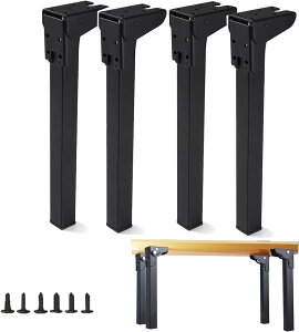 �T�|�[�g���܂肽���݃e�[�u���r 4�{�Z�b�g DIY �܂肽���݋r ���ϋv�@���ω׏d �����S�� ���[�e�[�u����e���r�L���r�l�b�g�p �A�C�A�����b�O �h�K���H �ȃX�y�[�X���[�\�@25cm