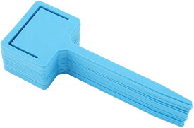 T型ラベル 園芸用 ベル たんざくラベル 立型ラベル 植物ラベル 盆栽タグ 家庭 保育園 ガーデニング用(青 20pcs)