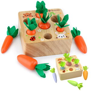 【 ポイント10倍!】にんじん 型あわせ パズル モンテッソーリ教具 木のおもちゃ おままごと 知育玩具 ニンジンボードゲーム モンテッソーリ 木製ニンジンおもちゃ 木製玩具 おままごと 空