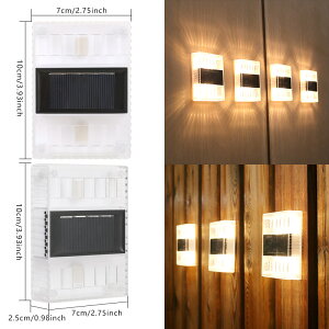 2個ソーラー ガーデンライト 6LEDライト 屋外照明 ソーラーライト 太陽光パネル充電 ソーラーウォールライト 玄関灯 自動点灯/消灯 玄関先/庭/芝生