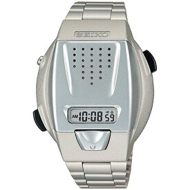 セイコー・音声デジタル腕時計 シルバー - 音声 お知らせ トーキングウォッチ SBJS001