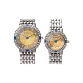 純金 天然ダイヤ 腕時計 - ペレバレンチノ 純金箔 ダイヤ 時計 腕時計 ウォッチ メンズ レディース 紳士 婦人 ペア