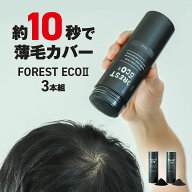 FOREST ECO2 3本組 フォレストエコ2 増毛パウダー 薄毛隠し 瞬間増毛 自然仕上げ ふりかけるだけ 男女兼…