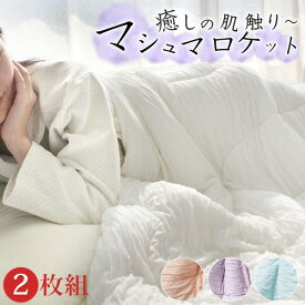 夏布団 夏用 掛け布団 2枚組 夏用掛け布団 マシュマロケット 肌掛け布団 洗える 夏用 肌掛け布団 夏掛け布団 キルトケット タオルキット 涼感 冷感 ウォッシャブル 掛けぶとん 掛ふとん　薄手