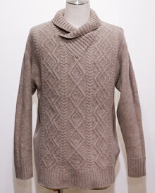 【中古】ORGUEIL オルゲイユ PULLOVER CABLE KNIT SWEATER 40 BEIGE OR-4172