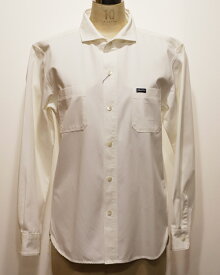 【中古】PHERROW'S フェローズ ホリゾンタルカラーベンタイルシャツ M WHT 18W-794WS