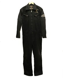 【中古】VANSON　バンソン 刺繍入りALL IN ONE XL BLACK　使用感有