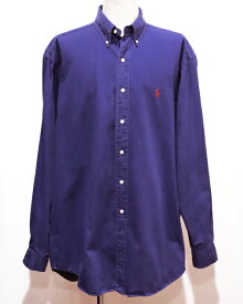 【中古】RALPH LAUREN ラルフ・ローレン BLAKE ボタンダウンシャツ L BLUE 使用感有