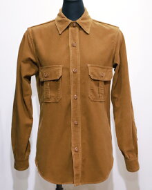 【中古】FREEWHEELERS UNION SPECIAL OVERALLS フリーホイーラーズ ユニオンスペシャルオーバーオールズ DOCKER SHIRTS 14 DARK CAMEL 1533003