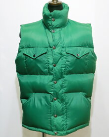 【中古】SUGAR CANE シュガーケーン ナイロンリップストップダウンベスト PACKABLE L GREEN SC12302