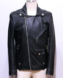 【中古】Mr.OLIVE ミスターオリーブ NEW NAKED LAMB LEATHER DOUBLE SPORTS RIDERS M BLACK 使用感有 M-6352