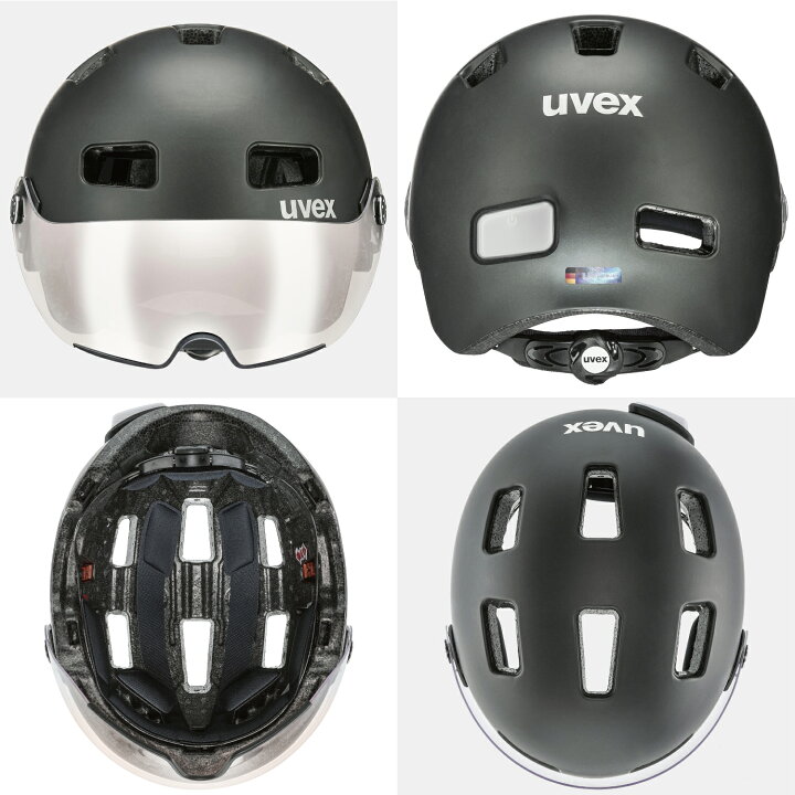 楽天市場】uvex ウベックス 自転車 ヘルメット バイザー付き LEDライト 