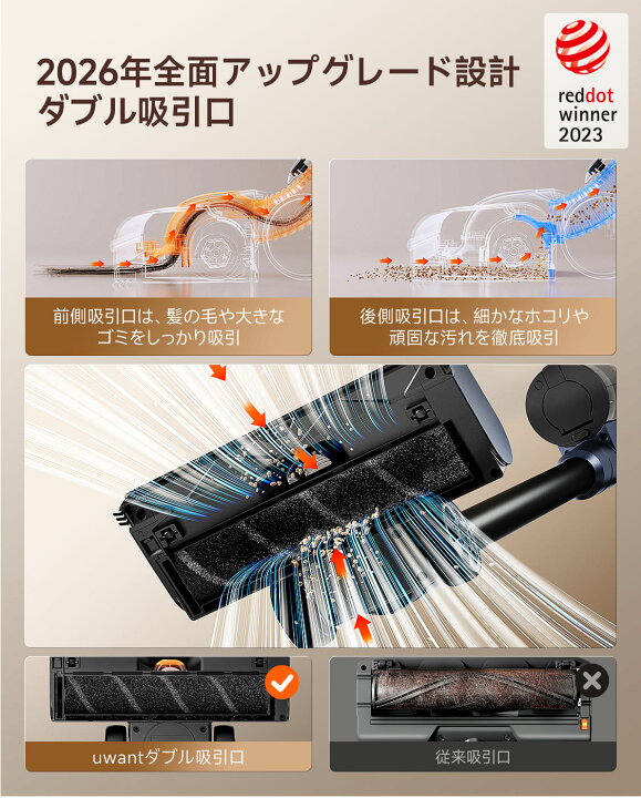楽天市場】【クーポン利用で37,800円~】☆1年保証☆ UWANT V600 掃除機 