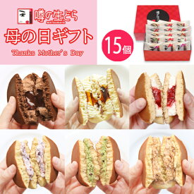 母の日 噂の生どら 15個セット ありがとう どら焼き ギフト メッセージカード 生どら焼き スイーツ どらやき いちご チーズ チョコ 和菓子 高級 お取り寄せ 詰め合わせ 送料無料 プレゼント 贈り物 お祝い 誕生日 喜ばれる 冷凍 春