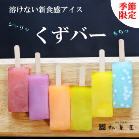 くずバー 和菓子 ギフト お中元 松葉屋 島根 スイーツ 生どら お菓子 お取り寄せ 冷凍 送料無料 葛餅 アイスバー アイスキャンディー プレゼント 贈り物 個包装 溶けない ご褒美 くず餅 葛アイス 食べ比べ 冷菓 夏 涼菓 スイーツお取り寄せ