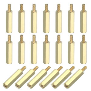 PATIKIL M2.5 x 18+6mm ���X�l�W �Z�p�^�JPCB�X�^���h�I�t 20�Z�b�g FPV�h���[�� �N���b�h�R�v�^�[ PCB�}�U�[�{�[�h�p �|���X�N�����[�E�i�b�g�Z�b�g �R���s���[�^�d�C�@��p ��