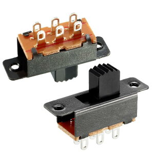 uxcell �X���C�h�X�C�b�` PCB�p�l�����b�`���O DPDT 6�[�q 6mm 20������