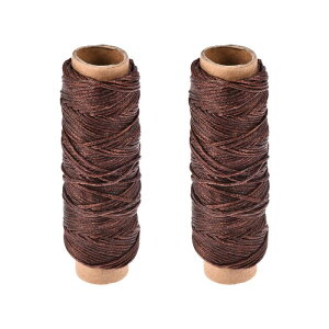 uxcell ���U�[�~�V���� �|���G�X�e�� �t���b�g���b�N�X�R�[�h �n���h�X�e�b�`���U�[���{�A�N���t�gDIY�p 33���[�h150D / 1 mm�i�_�[�N�R�[�q�[�A2�j