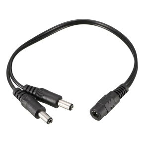 uxcell DC �p���[�X�v���b�^�[�P�[�u�� 1���X�[2�I�X 5.5mmx2.1mm 20cm CCTV�J����