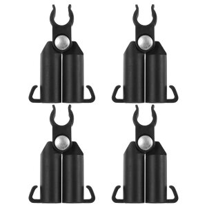 uxcell 4�Z�b�g 11mm/0.4" �ώ��A���g�����X�ڑ��N���b�v A�^ 70�x �v���X�`�b�N���̃K�[�f���X�e�[�N�X�N���b�v �K�[�f�j���O�u ���P�b�g�V�F���t���b�h�o�b�N���K�[�f���g�����X