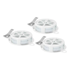 PATIKIL 65ft/20M �c�C�X �g�^�C 3�Z�b�g PE���K�[�f���v�����g�^�C �J�b�^�[�t�� ���| ��A�� ������ �ƒ�p �P�[�u������ �z���C�g