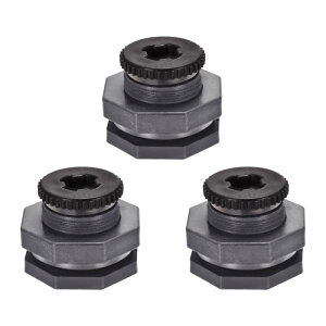 uxcell PVC�o���N�w�b�h�^���N�A�_�v�^�[ �G���h�L���b�v�p�� �����V�[���K�X�P�b�g�t�� G1/2�˂� ���C���o�P�b�g�p ���^���N�p Lbs�p 3�Z�b�g����