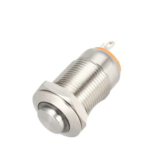 uxcell ���b�`���O���^���v�b�V���{�^���X�C�b�` �n�C�w�b�h 12mm���t���a 1NO 3-6V �C�F���[LED���C�g