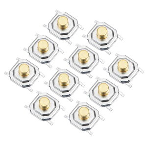 uxcell �}�C�N���^�N�g�X�C�b�` �����{�^�� SPST 5x5x2.5mm �p�l��PCB Surface Mounted Devices SMT 10������
