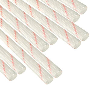 uxcell �t�@�C�o�[�K���X�X���[�u 6mm I.D. PVC �≏1500V�`���[�u ���߉\�ȃX���[�u�p�C�v 125�� �P�[�u�� ���b�v���C���[ 900mm �z���C�g ���b�h 10PCS