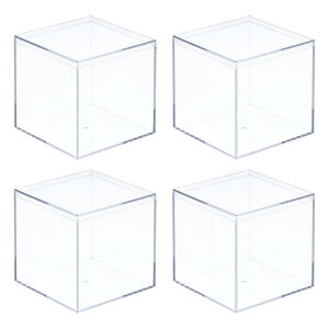 uxcell ANfBXvCP[X ̌`NA{bNX ubNx[X̃XNGAL[u [{bNX hoL[uNCubN 5.1x5.1x5.1cm 4