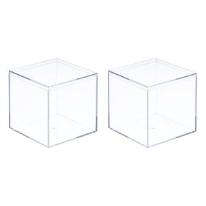 uxcell ANfBXvCP[X ̌`NA{bNX ubNx[X̃XNGAL[u [{bNX hoL[uNCubN 5.1x5.1x5.1cm 2