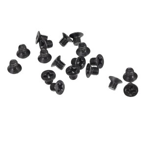 uxcell �t���b�g�w�b�h�l�W �v���X�˂��t�@�X�i�[ M3 x 3 mm �u���b�N ���b�v�g�b�v PC TV �t�@�� �I�[�f�B�I �X�C�b�`�p 150����