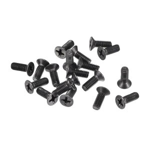 uxcell �v���X�t���b�g�w�b�h�l�W �v���X�˂��t�@�X�i�[ M3.5 x 10mm �u���b�N ���b�v�g�b�v PC TV �t�@�� �I�[�f�B�I �X�C�b�`�p 150����