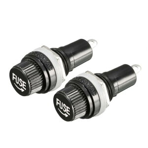 uxcell �p�l�����t���^�C�v �q���[�Y�z���_ �L���b�v �q���[�Y �z���_�[ AC 10A 250V 2��