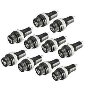uxcell �p�l�����t���^�C�v �q���[�Y�z���_ �L���b�v �q���[�Y �z���_�[ AC 10A 250V 5mm x 20mm 10��