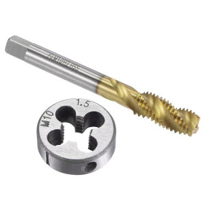 uxcell �^�b�v�A���h�_�C�Z�b�g ���g���b�N M10 x 1.5 HSS (�����x�|) �`�^�����b�L�@ �����t���[�g�˂��˂��^�b�v �����| �ۂ˂��؂�_�C�X