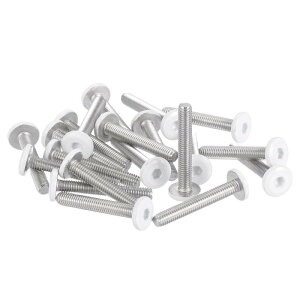 uxcell M3-0.5×20mm �{�^���w�b�h�Z�p���t���{���g 20�Z�b�g 304�X�e�����X�| �S�˂� ����d�グ �Ƌ�E�Ɠd�p�Z���t�^�b�s���O�˂� �z���C�g
