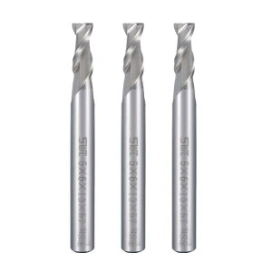 uxcell �X�g���[�g�G���h�~���J�b�^�[ 6mm �V�����N 5mm x 13mm CNC ���[�^�[ �r�b�g 2 �t���[�g 3����