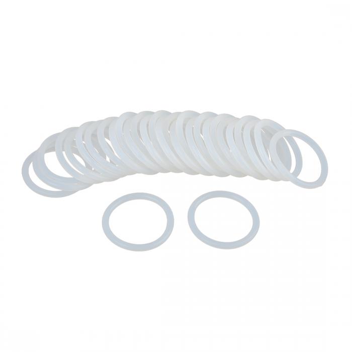 X AUTOHAUX 20pcs White Universal Silicone O-Ring Sealing Washer Gasket for Car 42mm X 2.4mm 