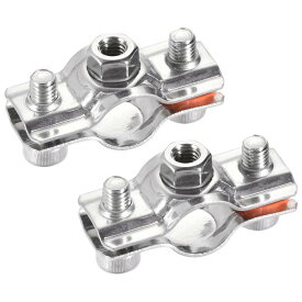 uxcell パイプサポート 壁天井マウント 304ステンレス鋼 調節可能なパイプ ブラケットクランプ 15-19 mmパイプ用 2個