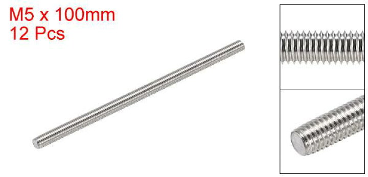 楽天市場】uxcell フルスレッドロッド 304ステンレス鋼 右ねじ M5-0.8ねじピッチ M5 x 100 mm 12個 : uxcell japan 楽天市場】uxcell フルスレッドロッド 304ステンレス鋼 右ねじ M5-0.8ねじピッチ M5 x 100 mm 12個 : uxcell japan