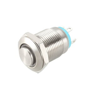 uxcell �������^���[���^���v�b�V���{�^���X�C�b�` �n�C�w�b�h 12mm���t���a 1NO 24V �u���[LED���C�g