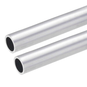 uxcell 6063�A���~�j�E�� �ۊ� 23 mm�O�a 18mm���a 300mm���� �V�[�����X�X�g���[�g�`���[�u 2��