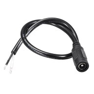 uxcell DCコネクタ DC電源5.5mmx2.1mm 10A 18AWG 30 cm長さバーレルメスプラグ コネクタピグテール 5個