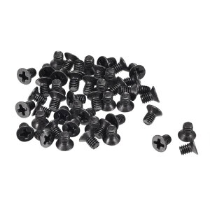 uxcell �v���X�l�W�t�@�X�i�[ ���b�v�g�b�vPC TV�t�@���I�[�f�B�I�X�C�b�`�p M2.5x4 mm �u���b�N 150����
