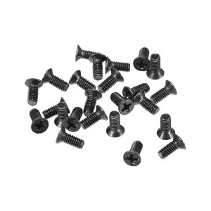 uxcell �t���b�g�w�b�h�l�W M2.5 x 6mm �v���X�˂��t�@�X�i�[ �u���b�N ���b�v�g�b�v PC TV �t�@�� �I�[�f�B�I �X�C�b�`�p 350����