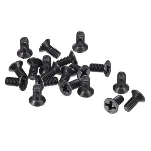 uxcell �t���b�g�w�b�h�l�W �v���X�˂��t�@�X�i�[ M3.5 x 8mm �u���b�N ���b�v�g�b�v PC TV �t�@�� �I�[�f�B�I �X�C�b�`�p 50����