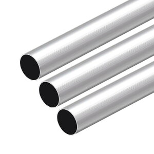 uxcell 6063�A���~�j�E���ۊ� 300mm���� �O�a16mm 5-15mm���a �V�[�����X�A���~�j�E���X�g���[�g�`���[�u 15mm ID x 16mm OD�A3��
