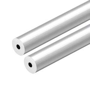 uxcell 6063�A���~�j�E���ۊ� 300mm���� 17mm�O�a 7-15mm���a �V�[�����X�A���~�j�E���X�g���[�g�`���[�u 5mm ID x 18mm OD�A2��